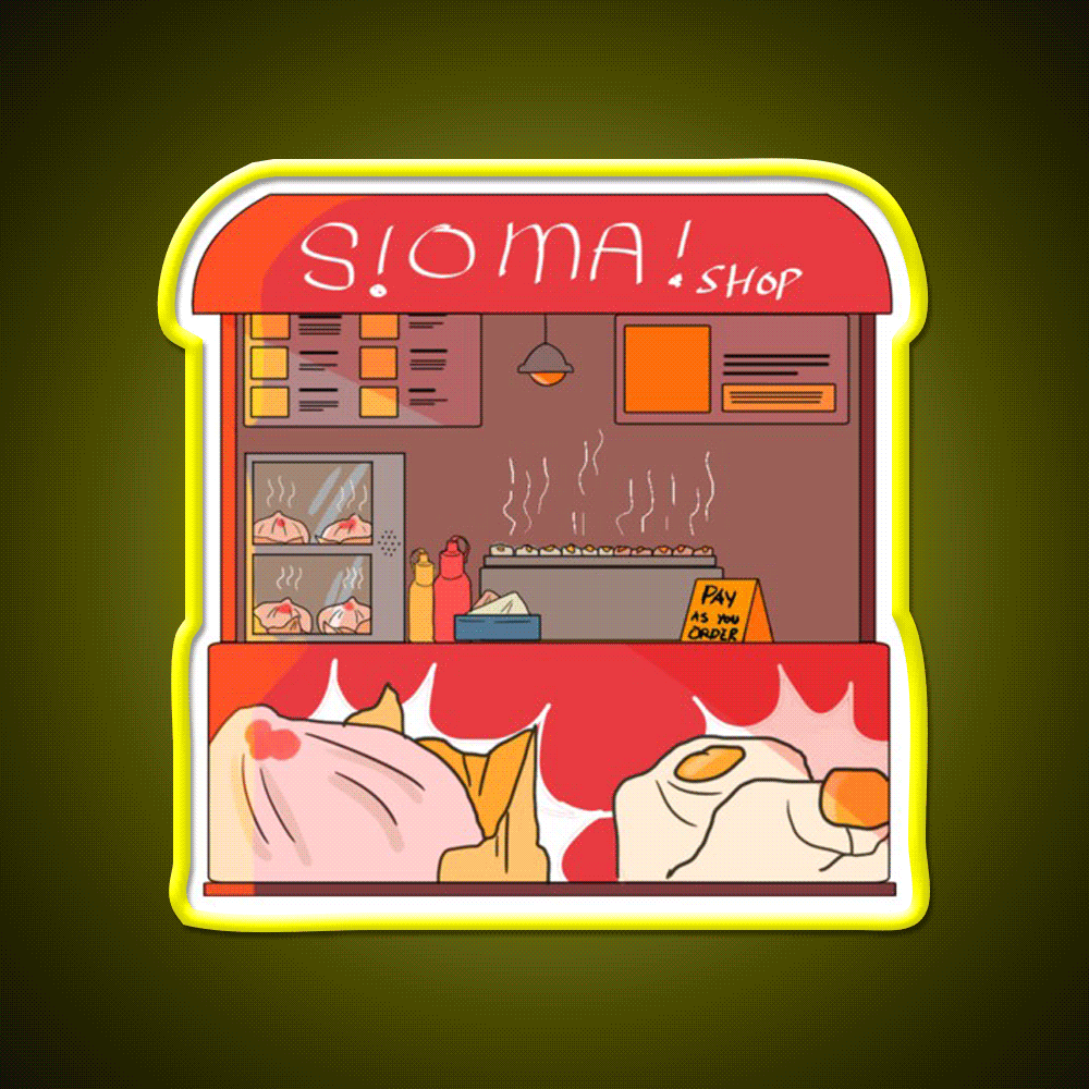 Filipino Food Stalls Siomai Haus Snack Food Led Neon Sign Rgb Color - Custom LED neon sign front view