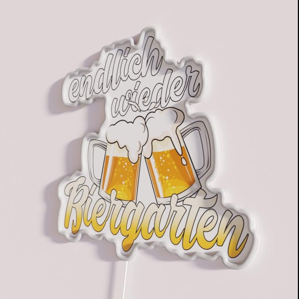 Finally Beer Garden Again Rgb Led Neon Sign - Shineneon
