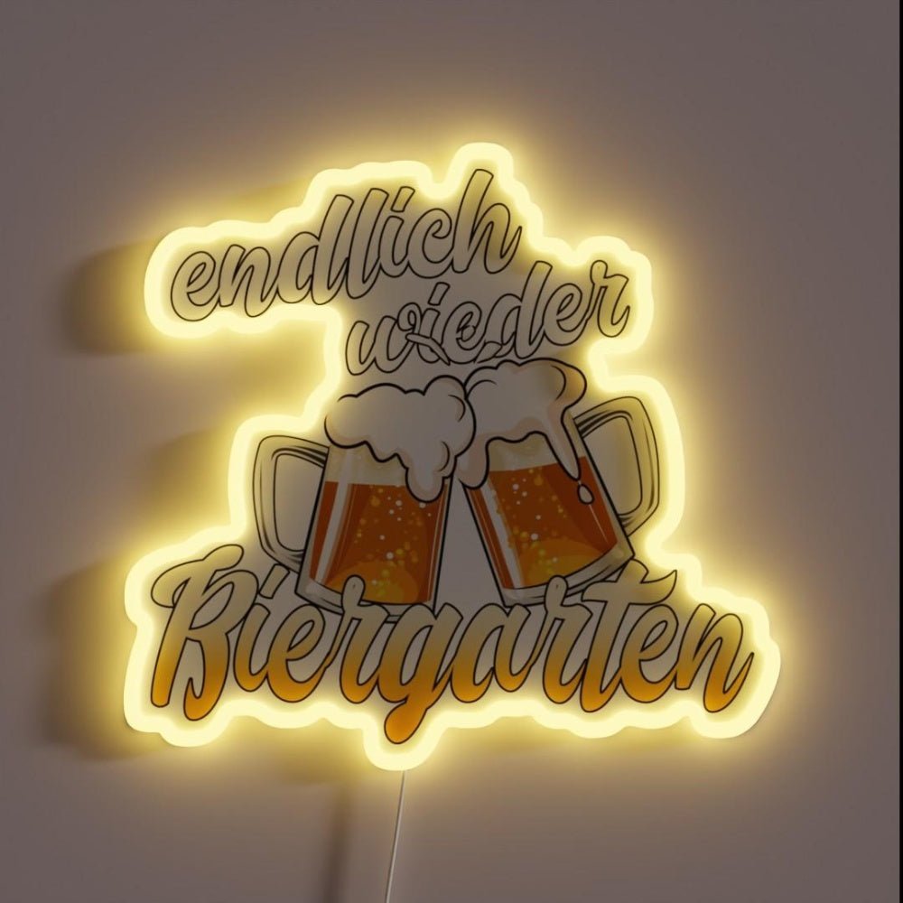 Finally Beer Garden Again Rgb Led Neon Sign - Shineneon