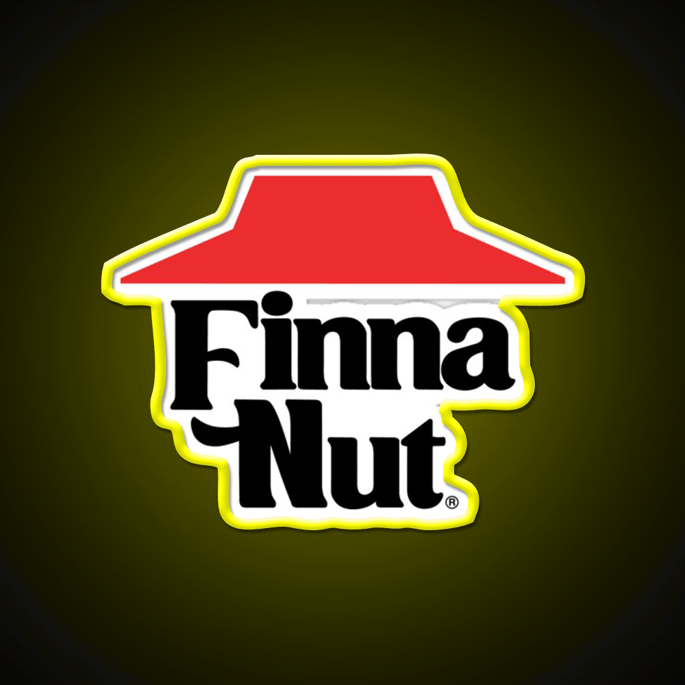 Finna Nut Pizza Logo Snack Food Led Neon Sign Rgb Color - Custom LED neon sign front view