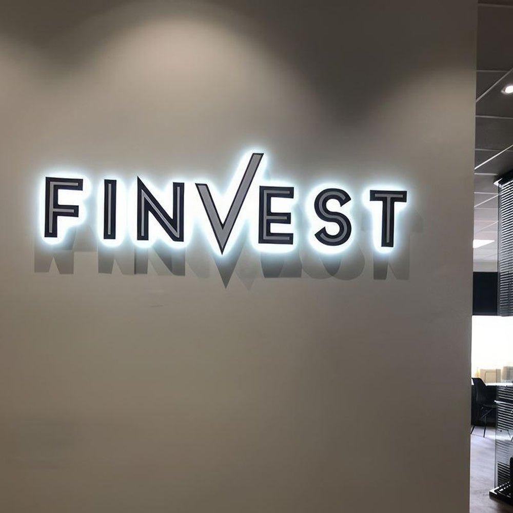 Finvest 3D Backlit Letters Business Metal Led Sign - Shineneon