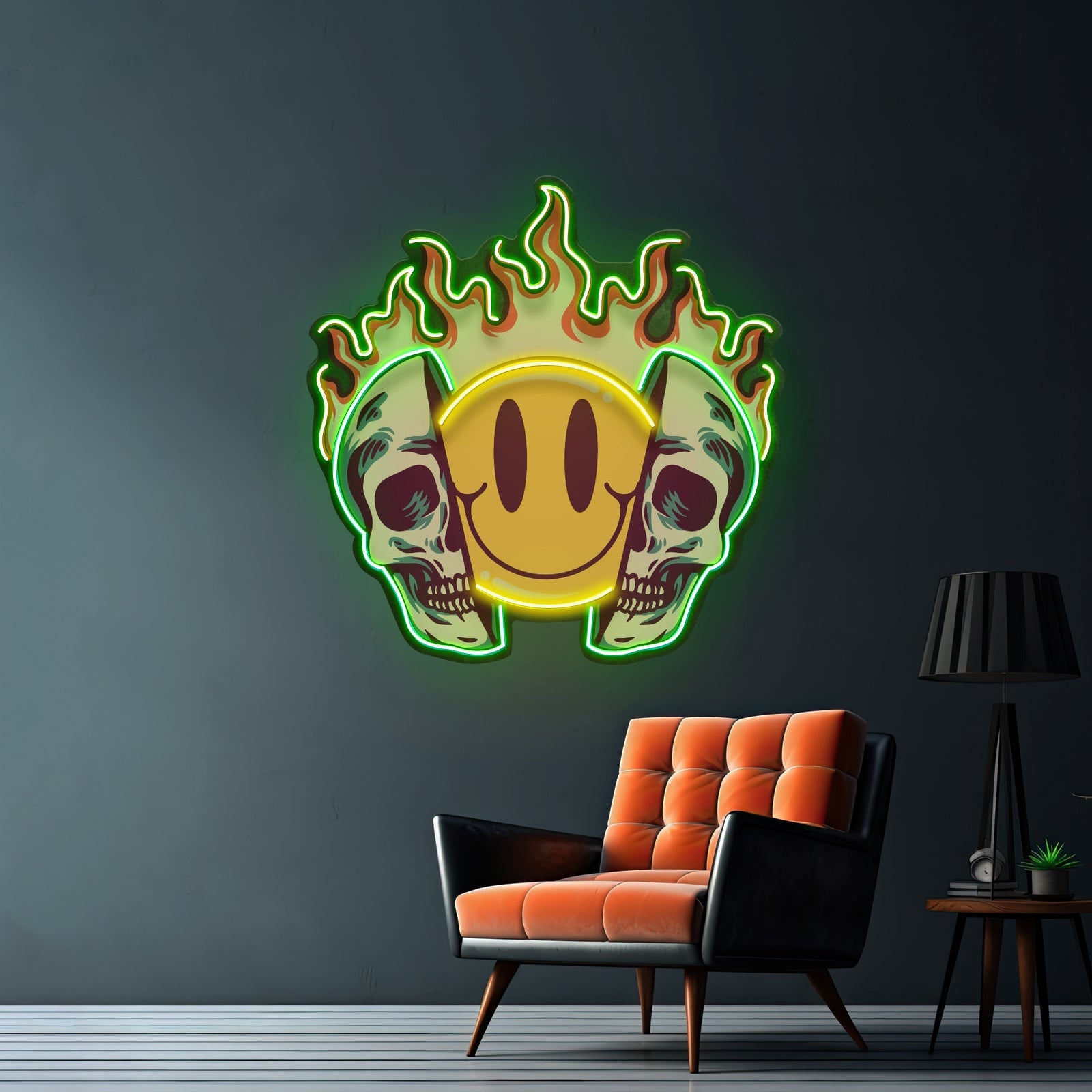 Fire Emoji Skull Led Neon Sign Light Custom Led Signs - Shineneon