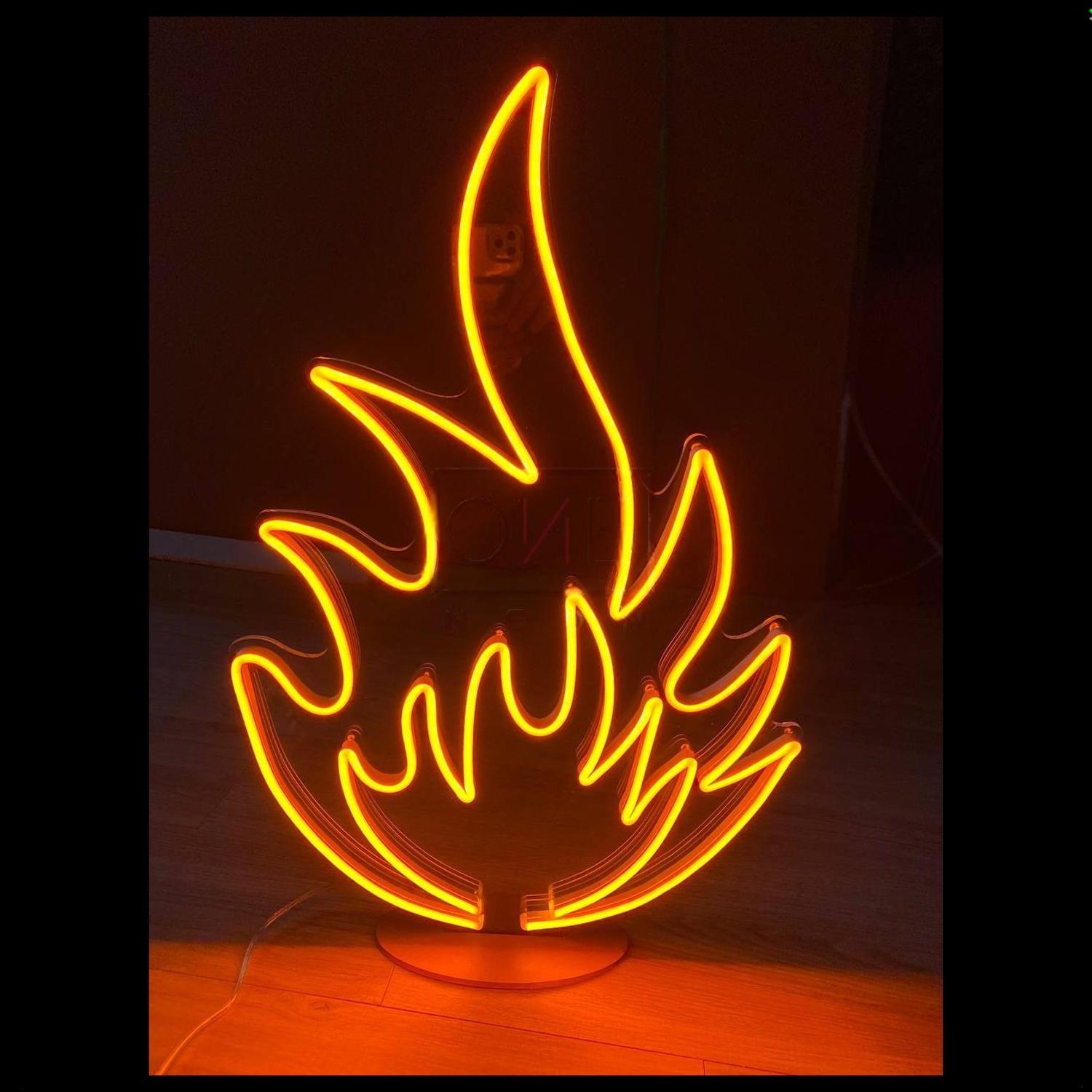 Fire Flame Led Neon Sign For Home Bar And Themed Restaurant Decor | Shineneon