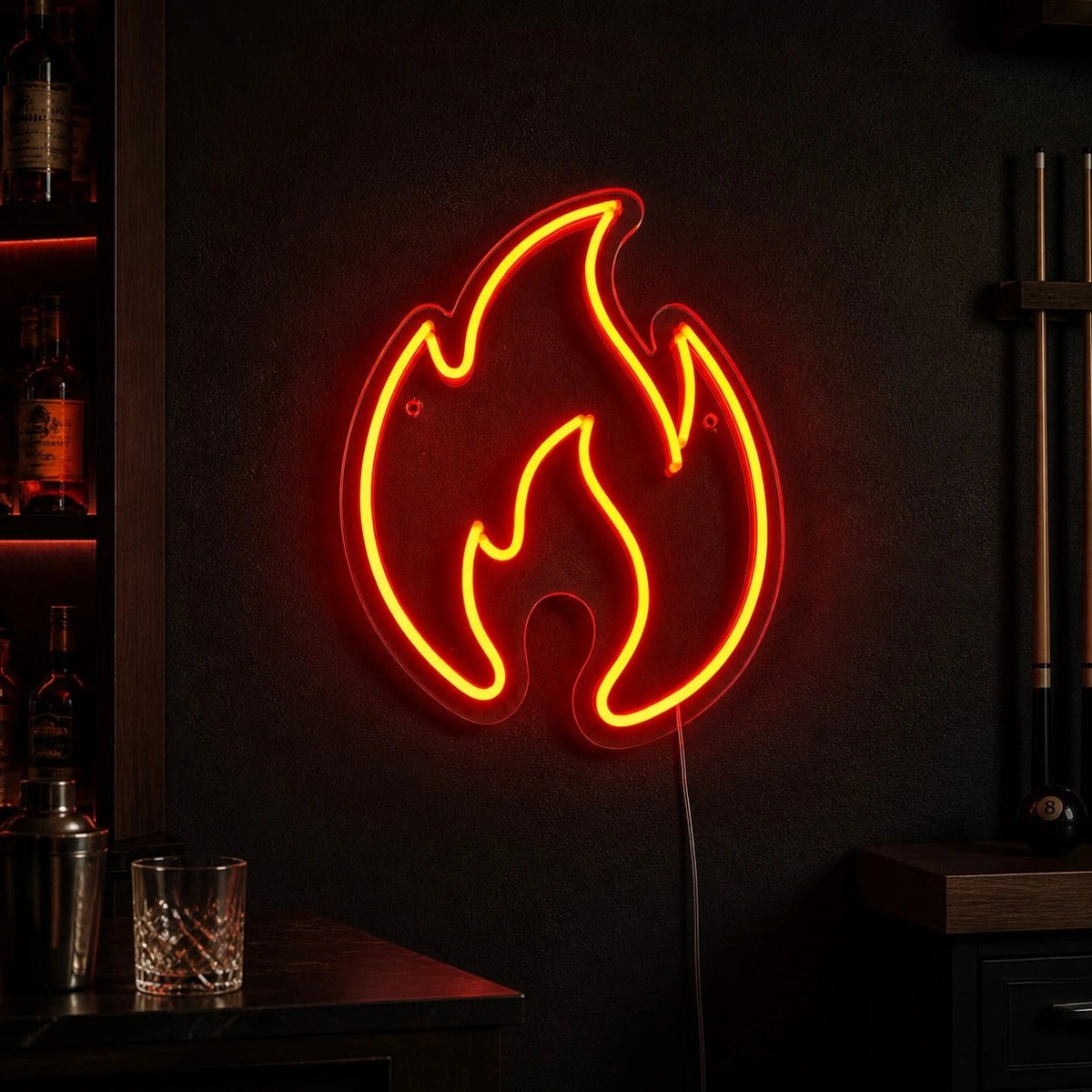 Fire Flame LED Neon Sign Man Cave Neon Sign - Shineneon