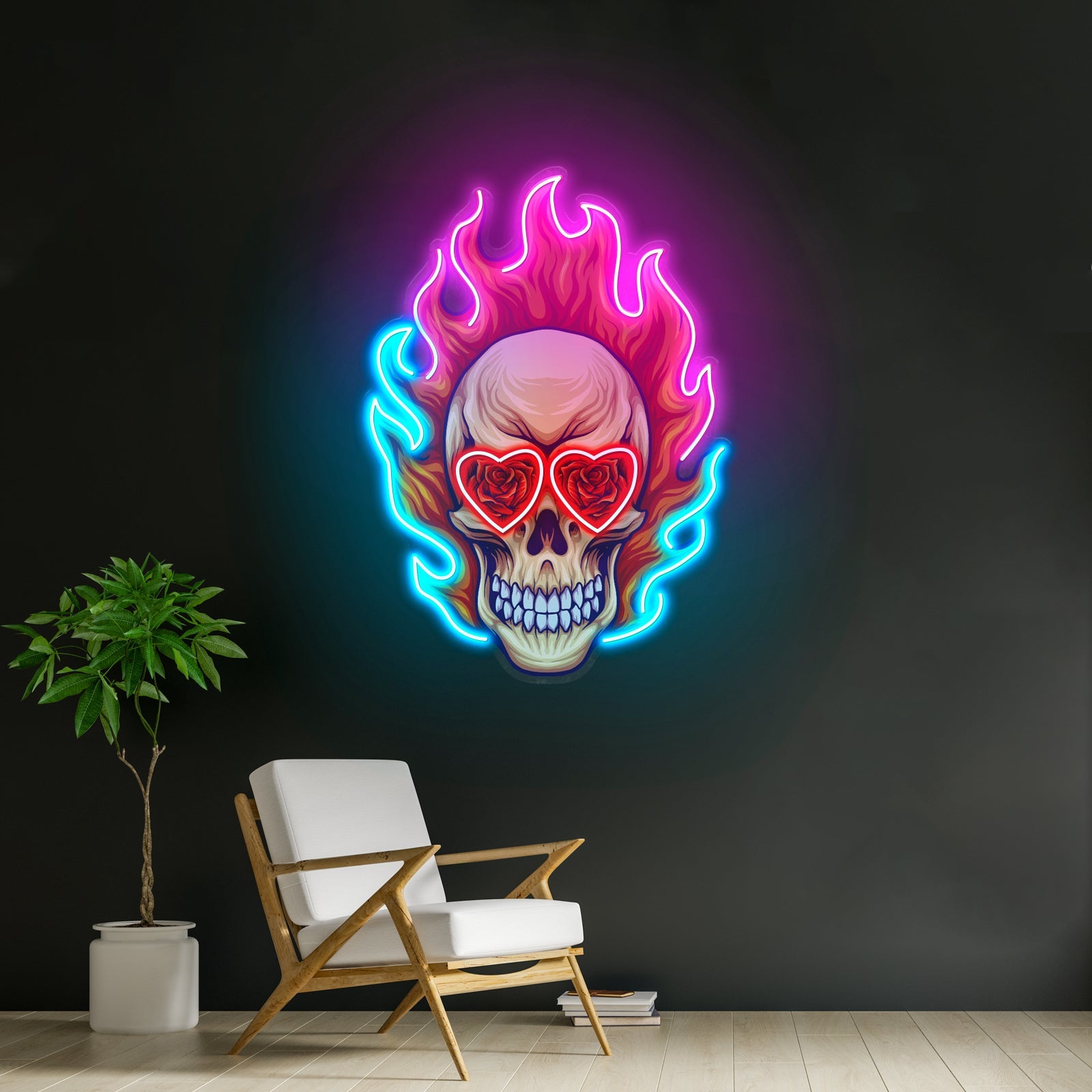 Fire Skull Led Neon Sign Light Custom Led Signs - Shineneon