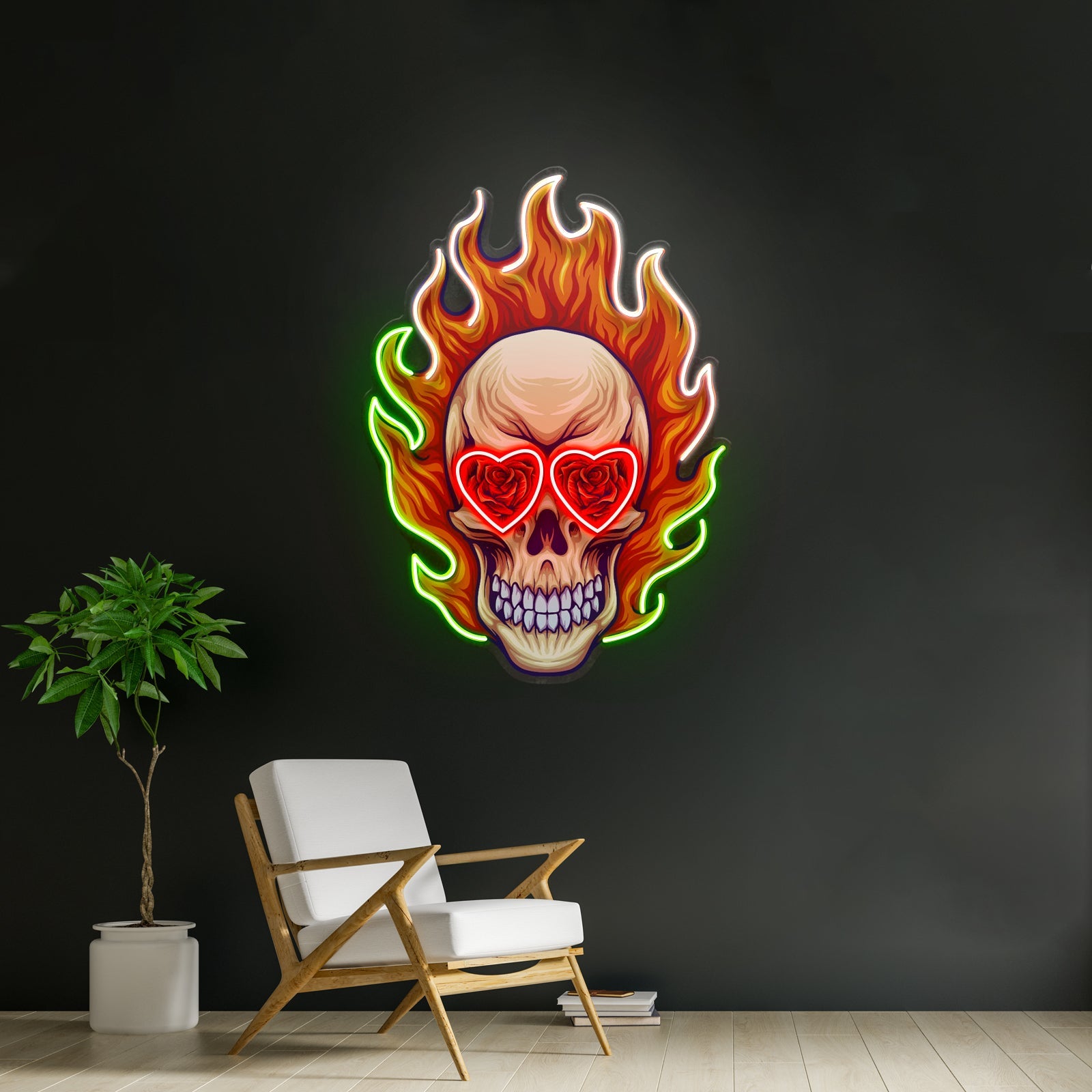 Fire Skull Led Neon Sign Light Custom Led Signs - Shineneon
