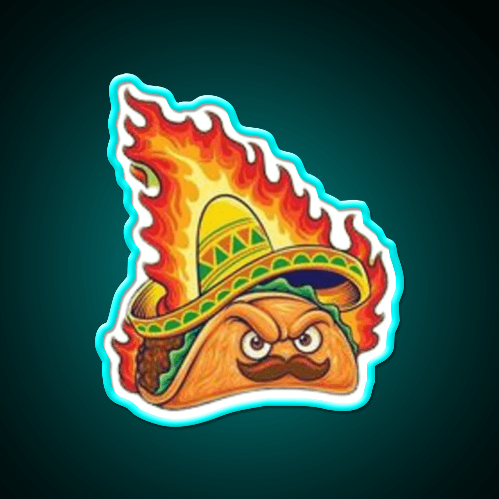 Fire Taco Led Neon Sign Mexican Food Sign Rgb Color - Shineneon