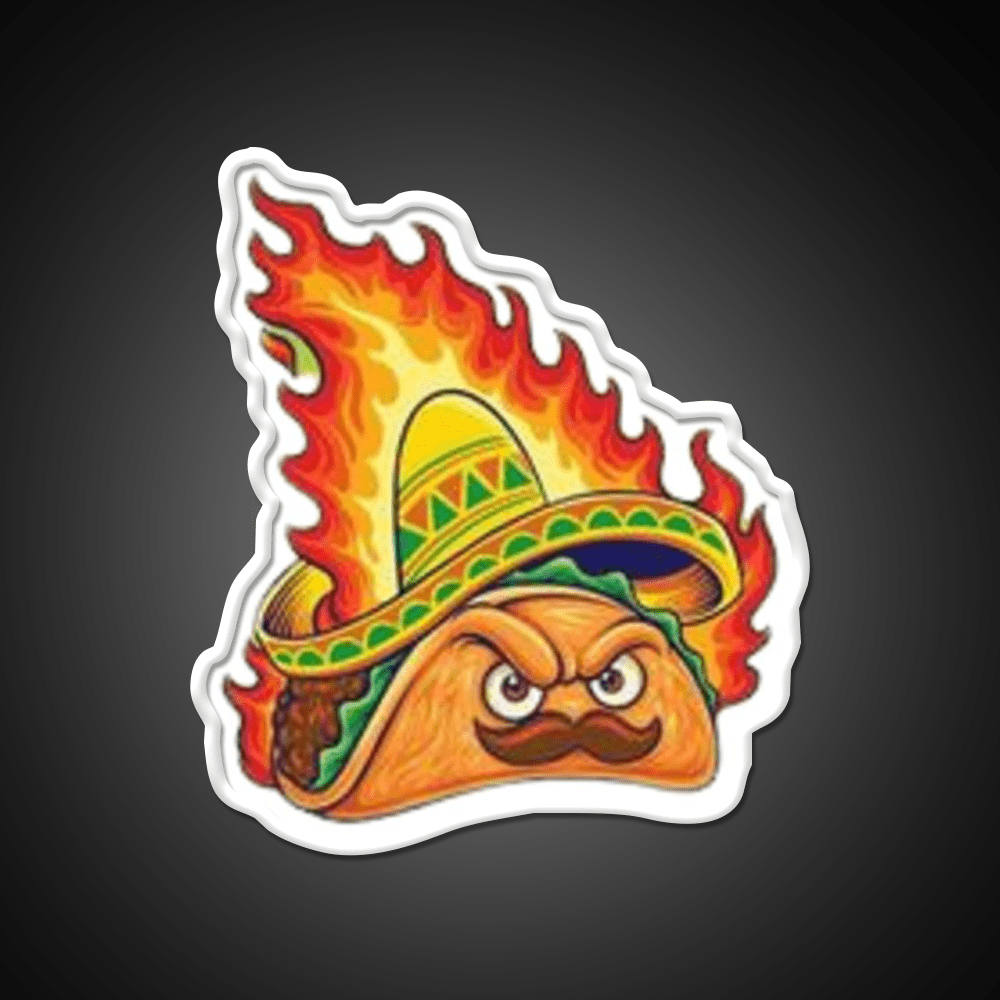Fire Taco Led Neon Sign Mexican Food Sign Rgb Color - Shineneon