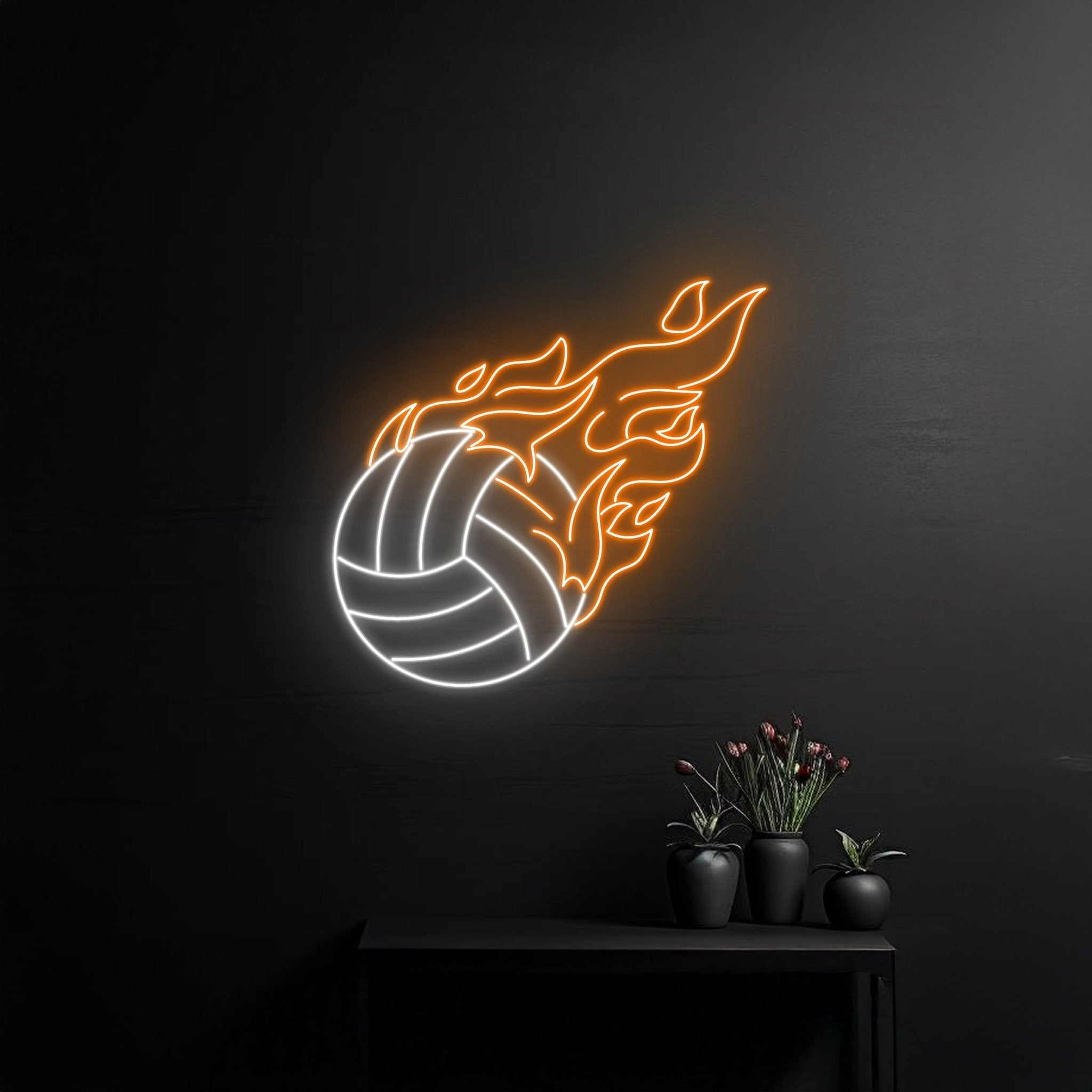 Fire Volleyball Neon Sign - Shineneon