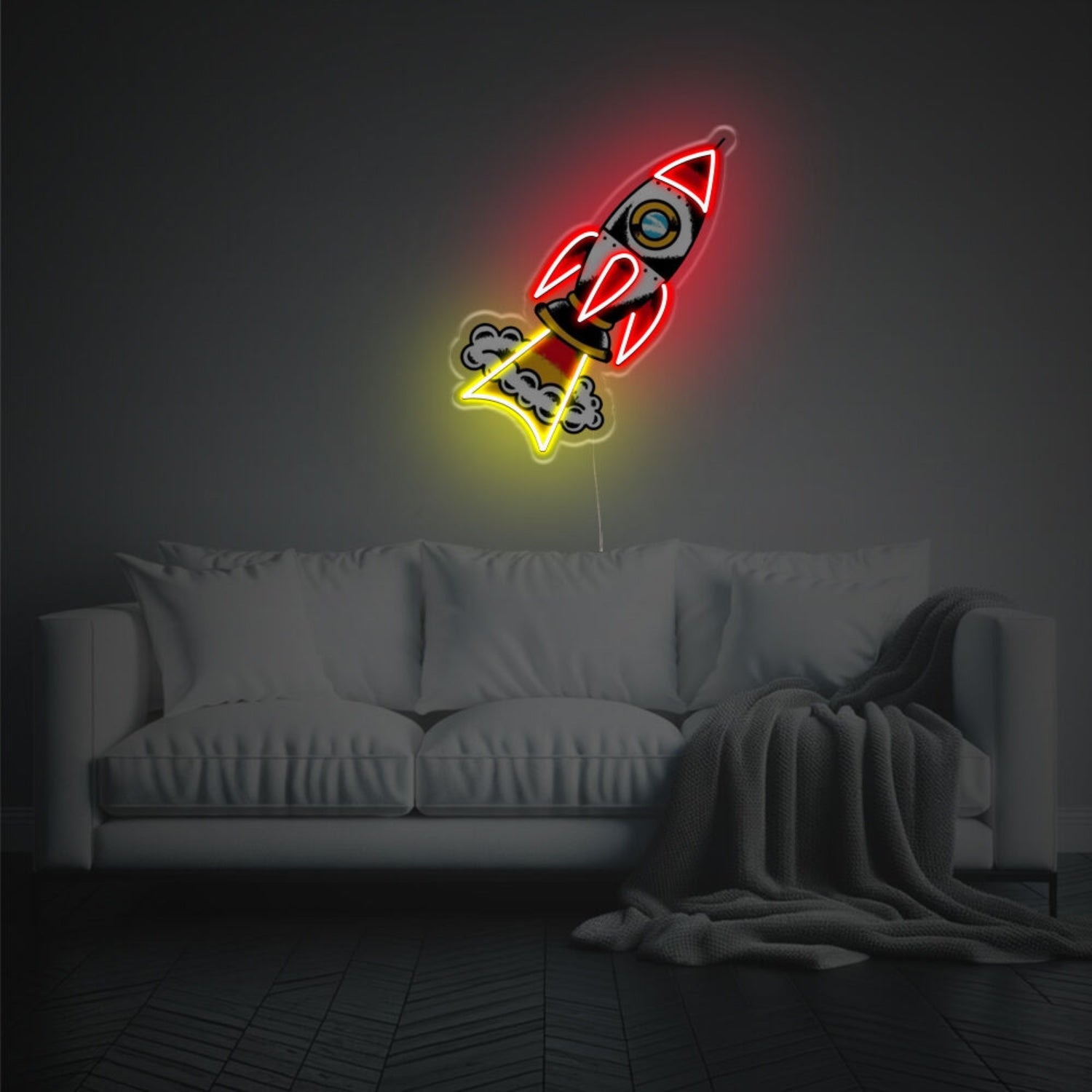 Firing Rocket Led Neon Acrylic Artwork | Shineneon