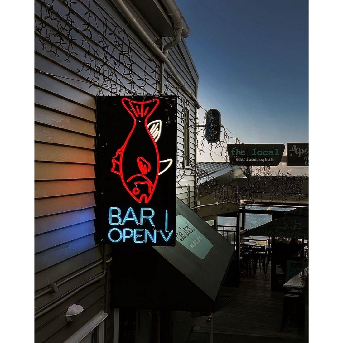 Fish Bar Open Led Sign Business Neon Sign - Shineneon