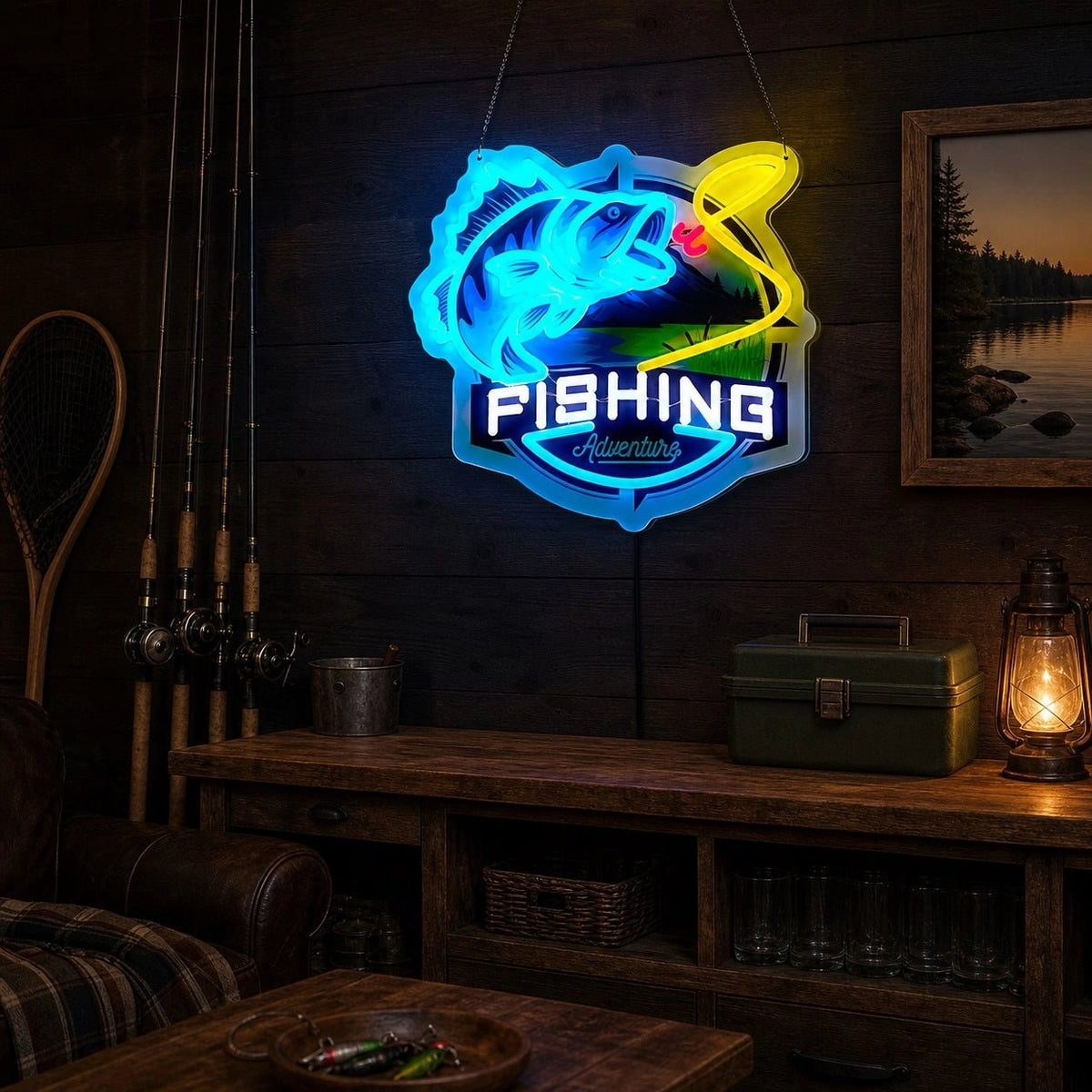 Fishing Adventure Fish LED Neon Sign - Shineneon