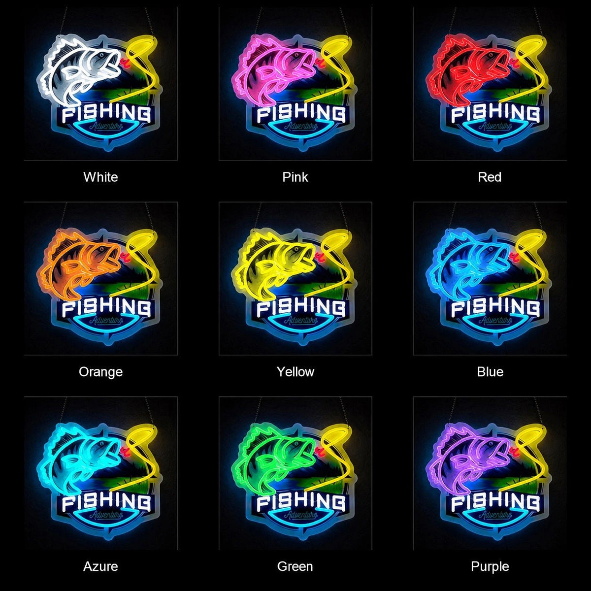 Fishing Adventure Fish LED Neon Sign - Shineneon