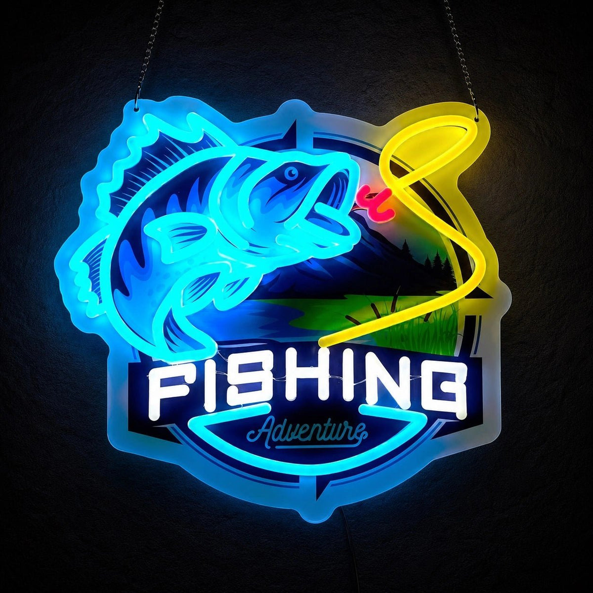 Fishing Adventure Fish LED Neon Sign - Shineneon