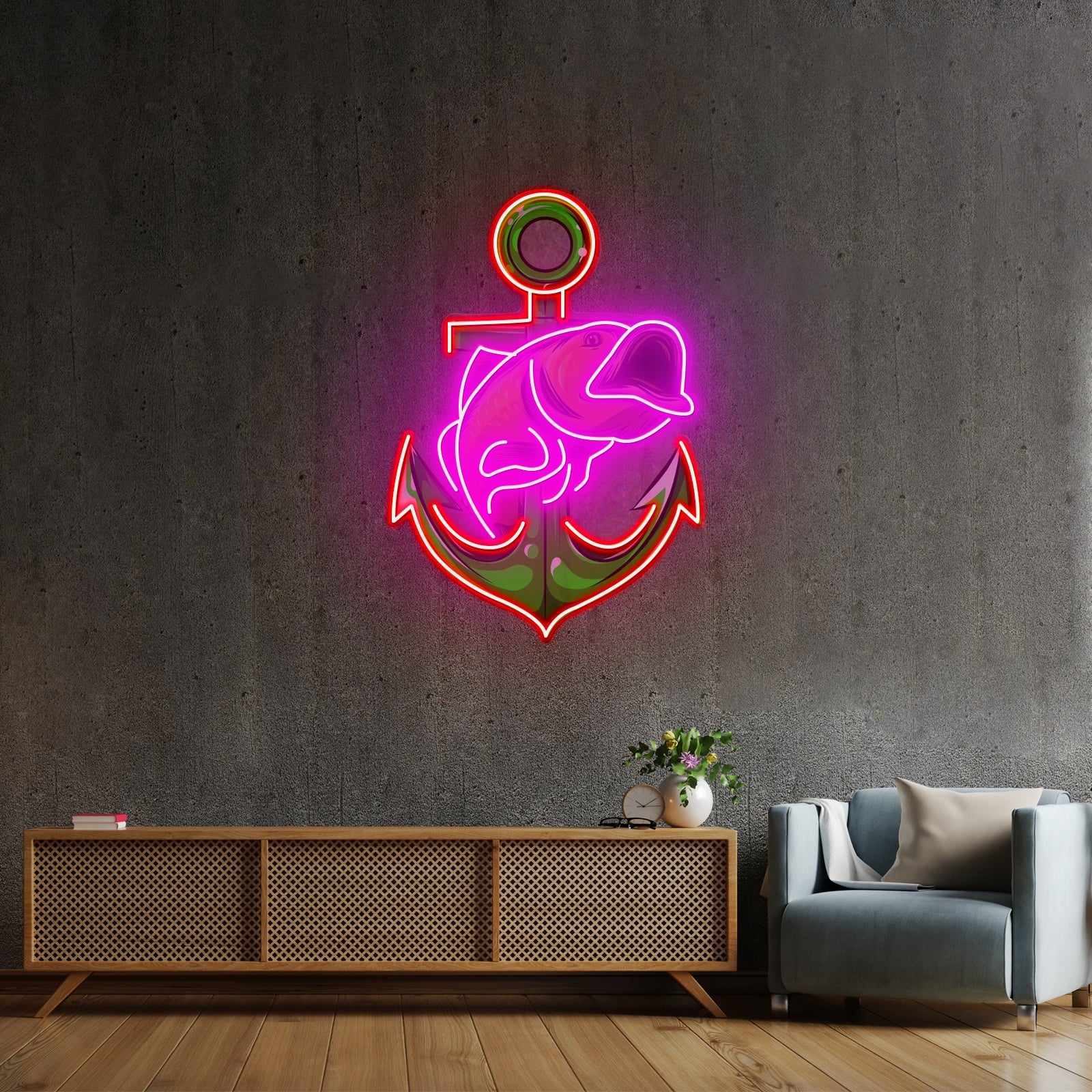 Fishing Anchor Led Neon Sign Light Custom Led Signs - Shineneon