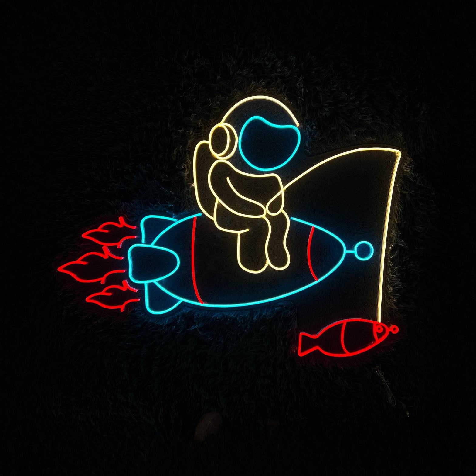 Fishing Astronaut Neon Sign | Shineneon