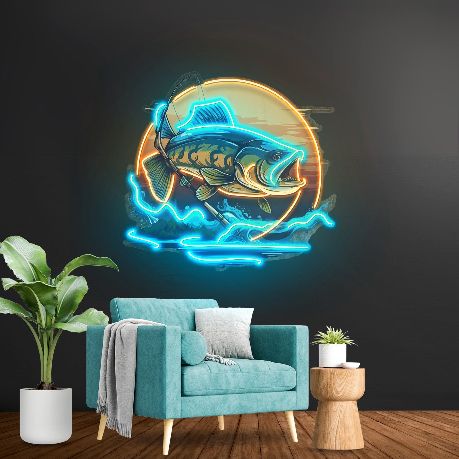 Fishing Cartoon Led Neon Sign Light Custom Led Signs - Shineneon