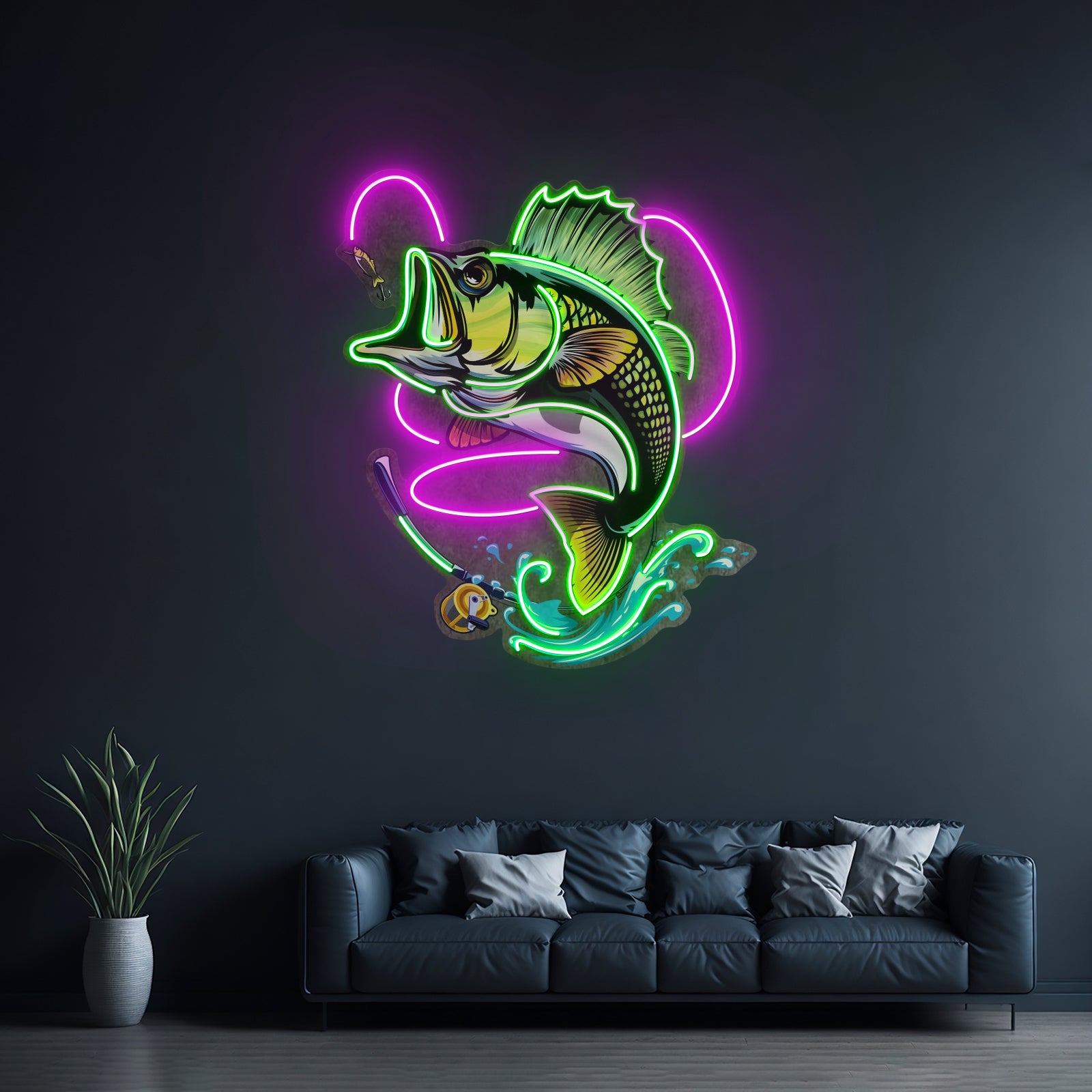 Fishing Easy Led Neon Sign Light Custom Led Signs