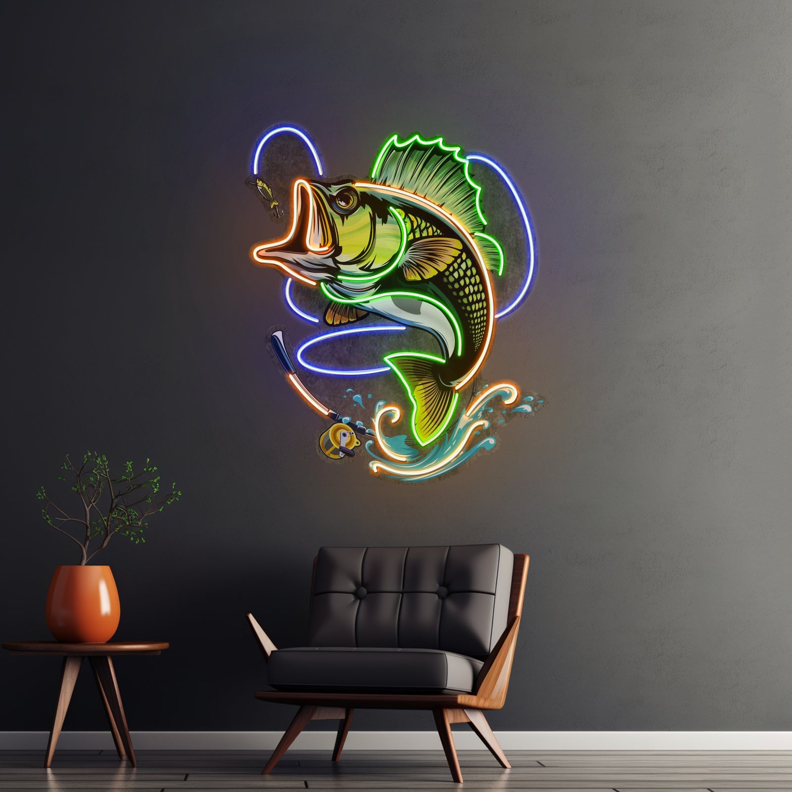 Fishing Easy Led Neon Sign Light Custom Led Signs