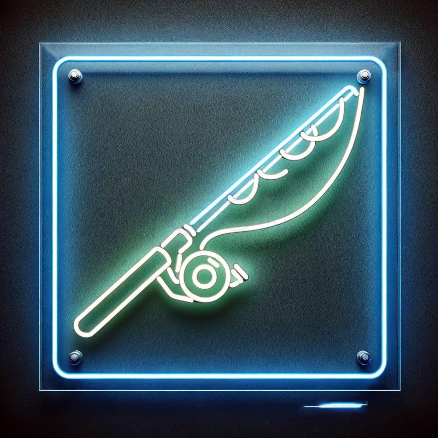 Fishing Rod Green-Orange-Blue Led Neon Sign For Home Bar And Fishing Room Decor | Shineneon