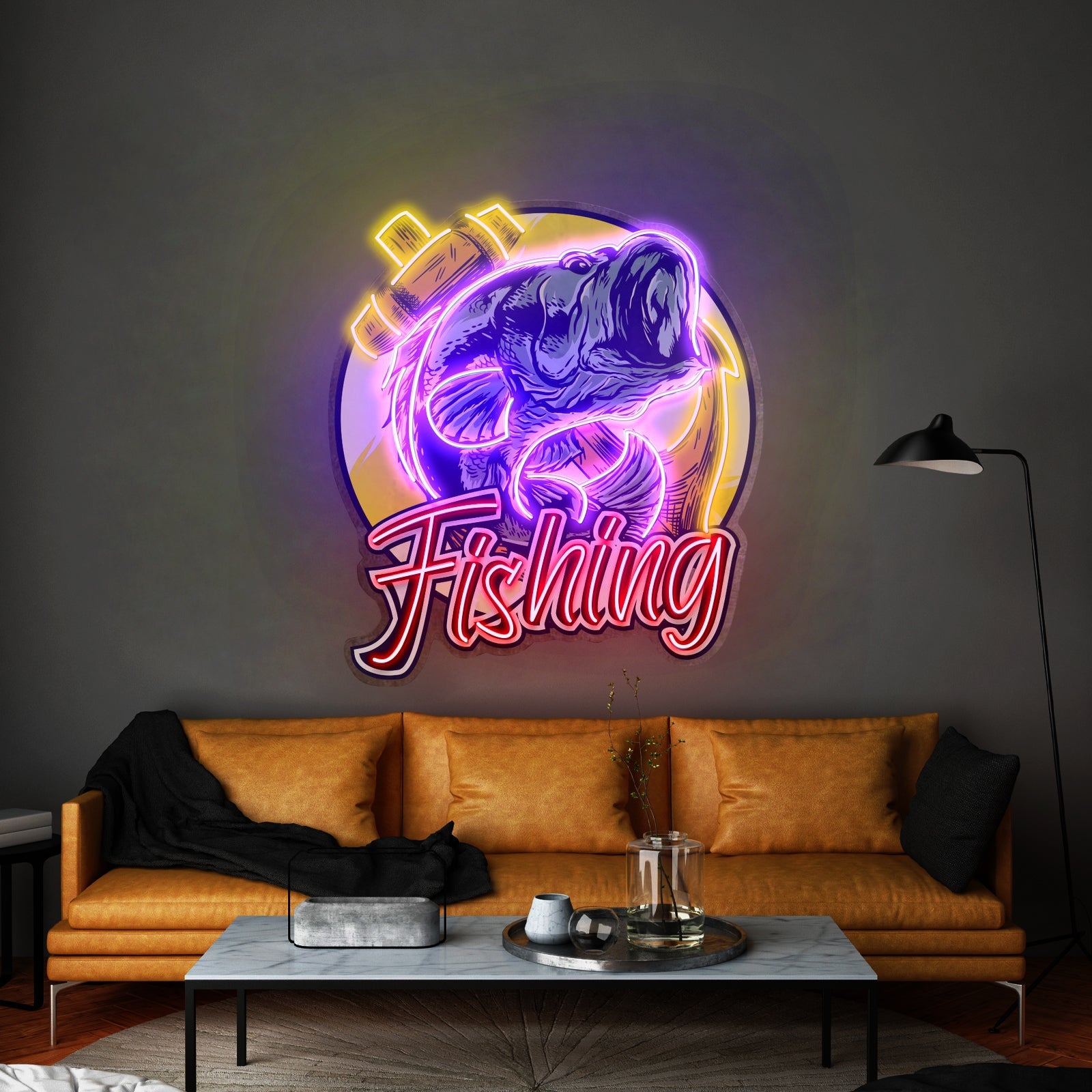 Fishing With A Large Anchor Led Neon Sign Light Custom Led Signs - Shineneon