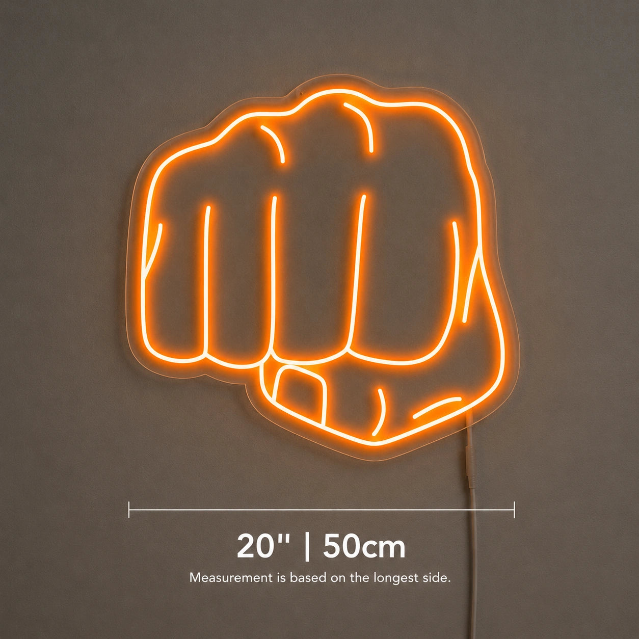 Fist Punch Neon Sign LED Neon Sign size image
