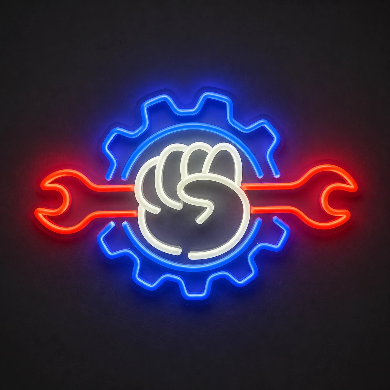 Fist Wrench Gear Vintage LED Neon Sign - Shineneon