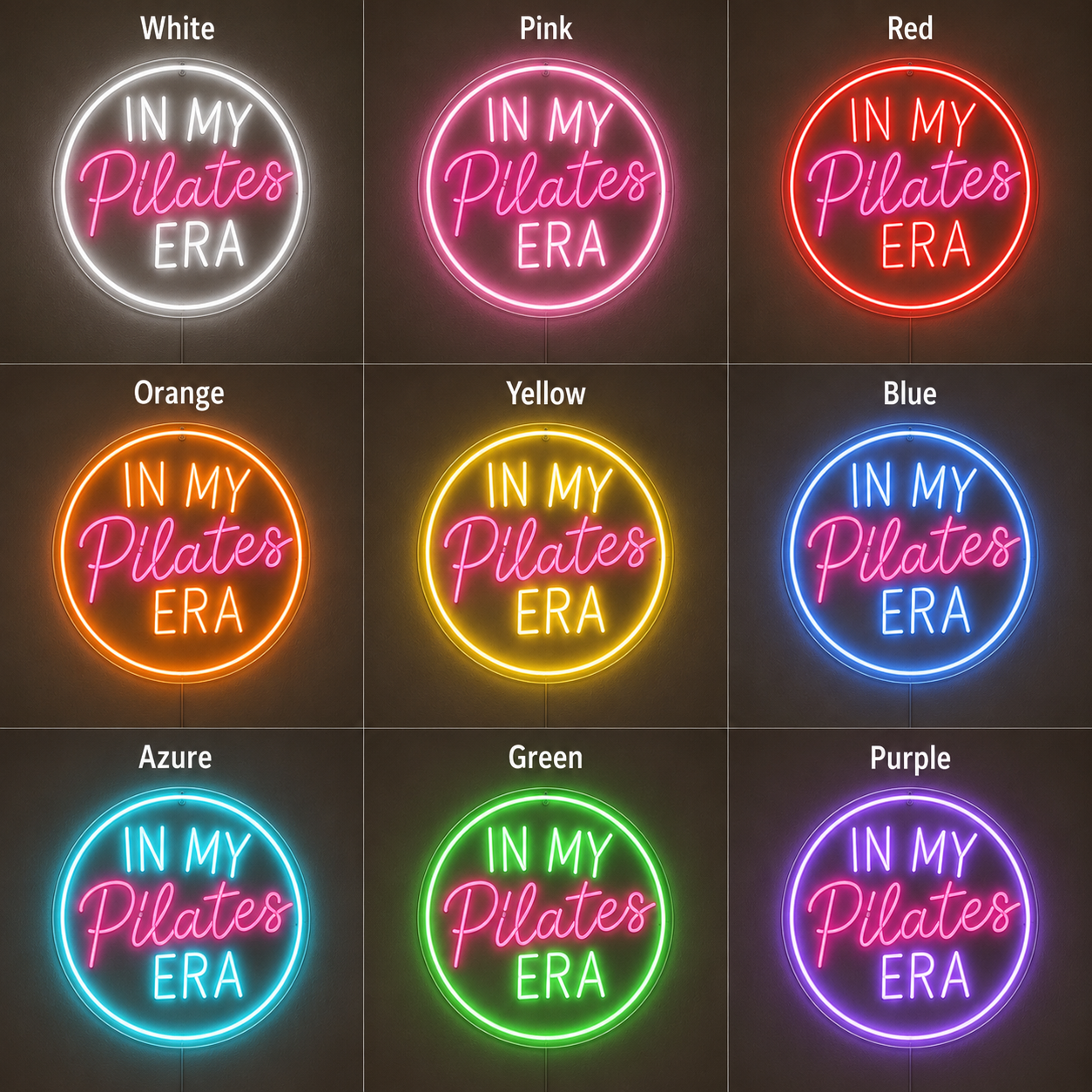 Fitness Bedroom Decor LED Neon Sign color grid