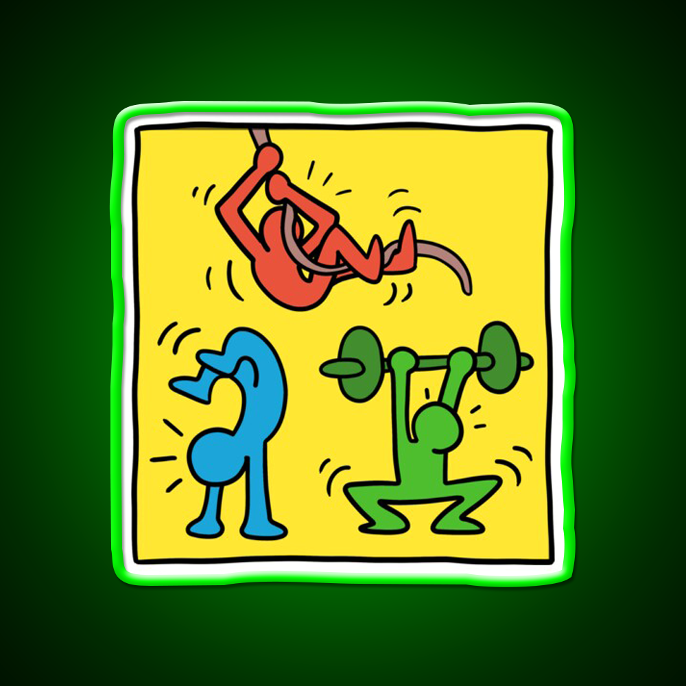 Fitness Figures Gym Fitness Led Neon Sign Rgb Color