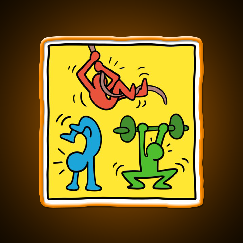 Fitness Figures Gym Fitness Led Neon Sign Rgb Color