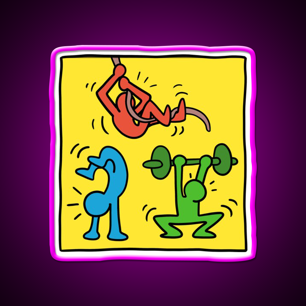 Fitness Figures Gym Fitness Led Neon Sign Rgb Color