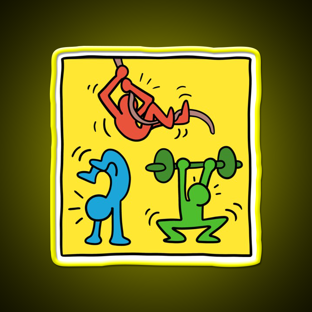 Fitness Figures Gym Fitness Led Neon Sign Rgb Color