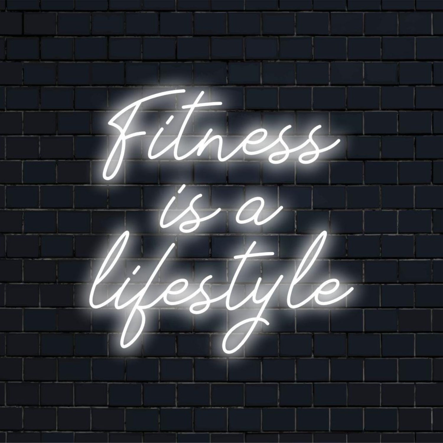 Fitness Lifestyle White Led Neon Sign For Gym Wall Decor | Shineneon