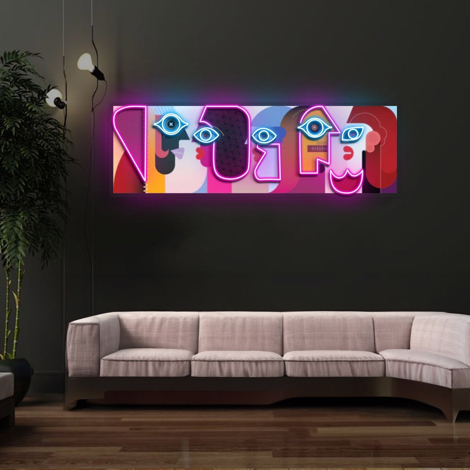 Five Faces Neon X Acrylic Artwork - Shineneon