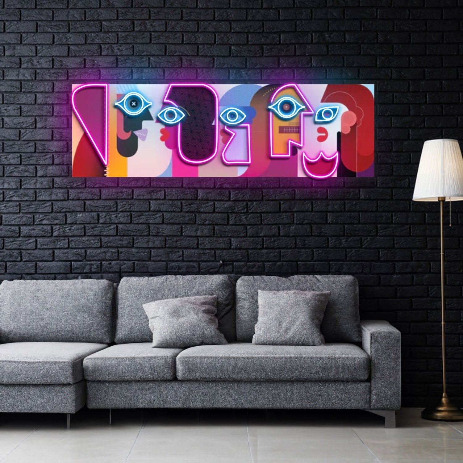 Five Faces Neon X Acrylic Artwork - Shineneon