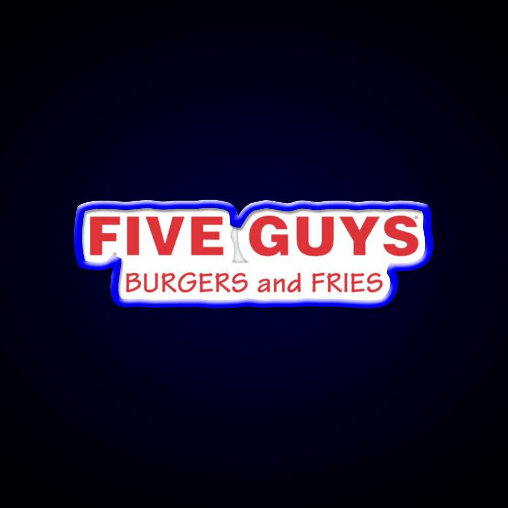 Five Guys Burgers And Fries Merch Fast Food Led Neon Sign For Burger Place Rgb Color - Shineneon