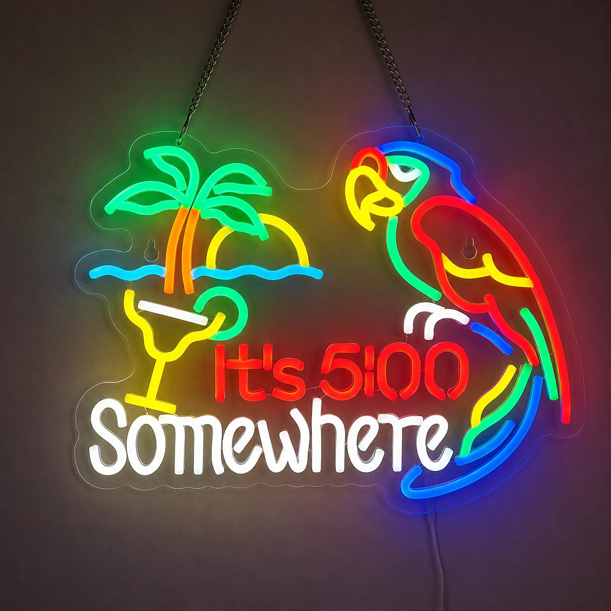 Five Oclock Somewhere Neon Sign LED Neon Sign main product image