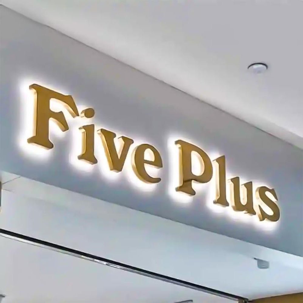 Five Plus 3D Backlit Letters Business Metal Led Sign - Shineneon