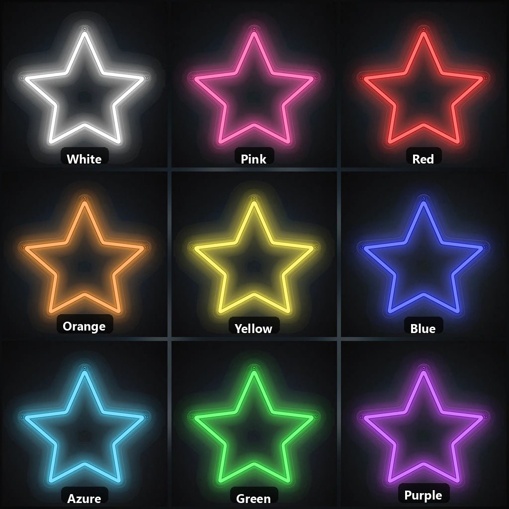 Five Point Star Vintage LED Neon Sign - Shineneon