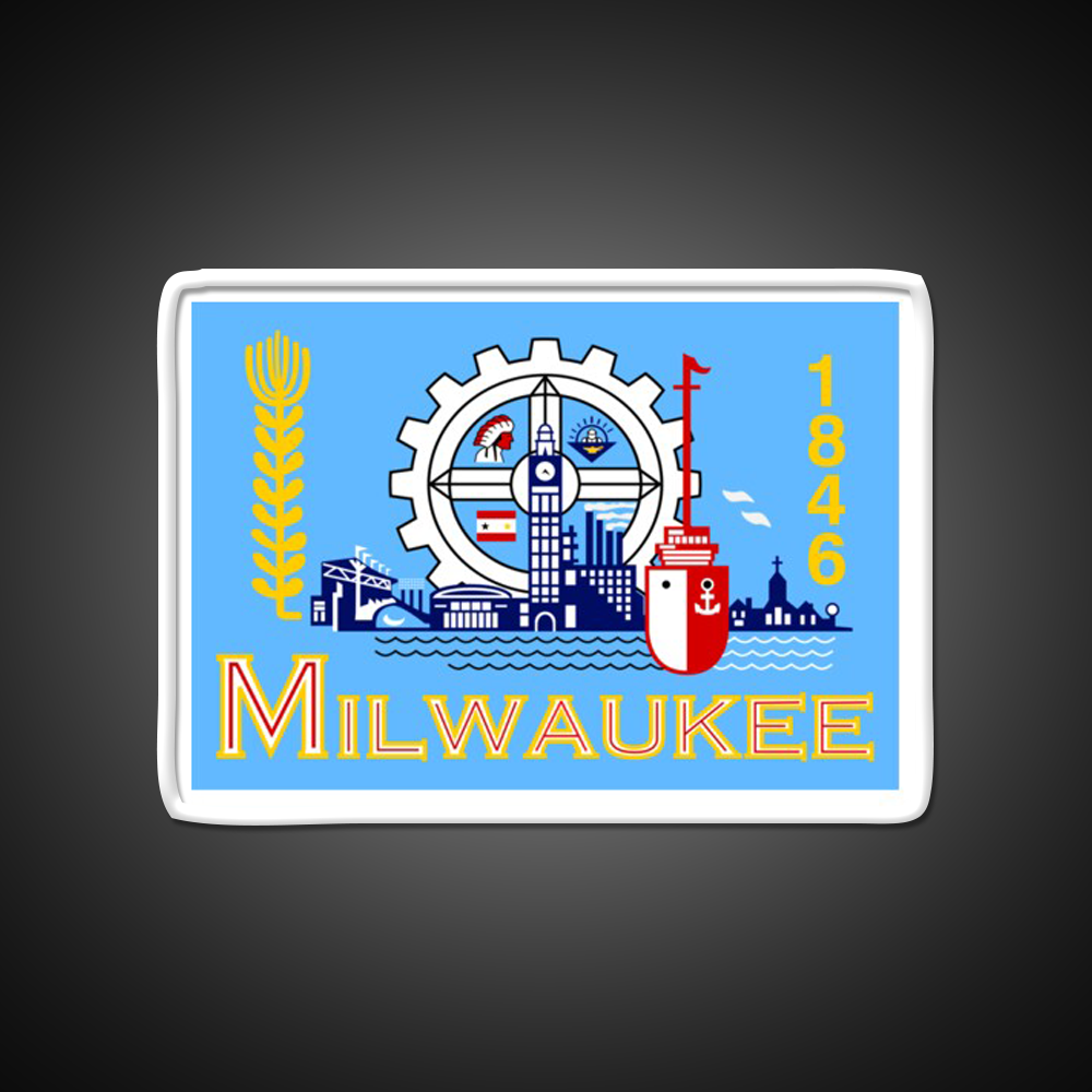 Flag Of Milwaukee Beer Bar Decor Led Neon Sign Rgb Color - LED neon sign view 11