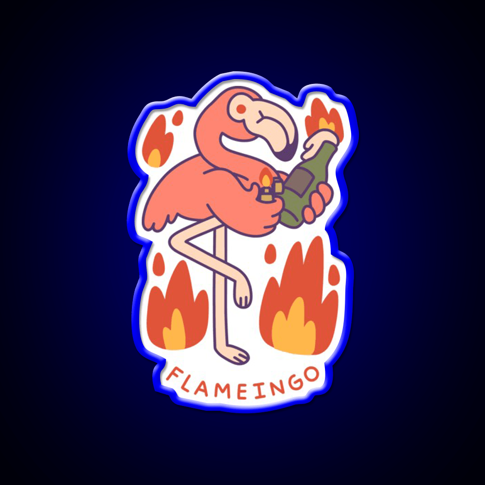 Flameingo Cocktail Bar Decor Led Neon Sign Rgb Color - Shineneon