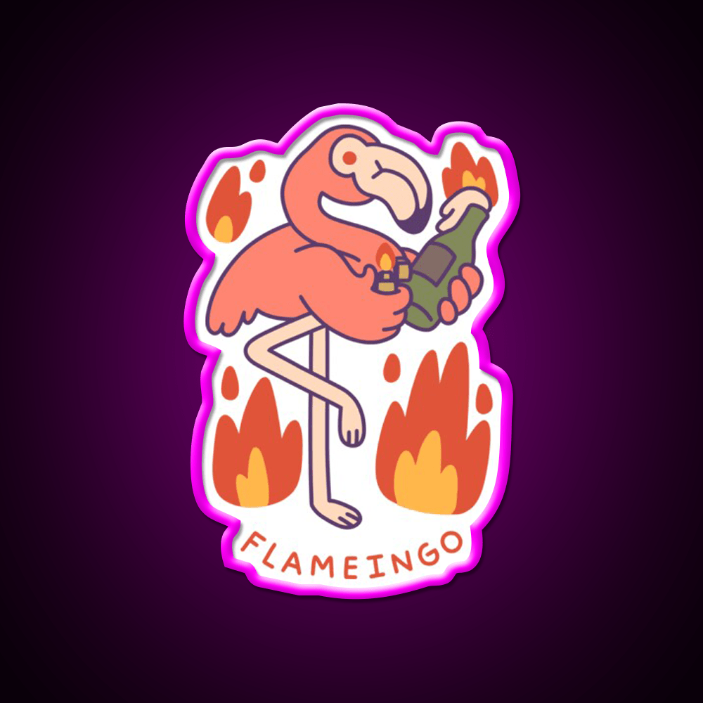 Flameingo Cocktail Bar Decor Led Neon Sign Rgb Color - Shineneon