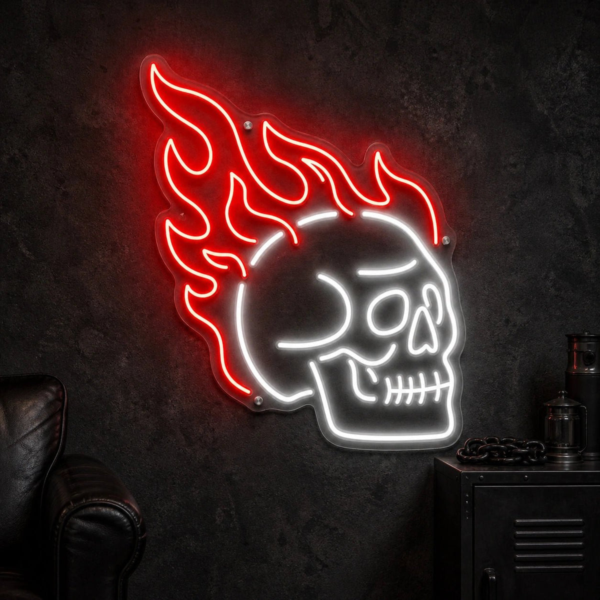 Flaming Skull LED Neon Sign - Shineneon