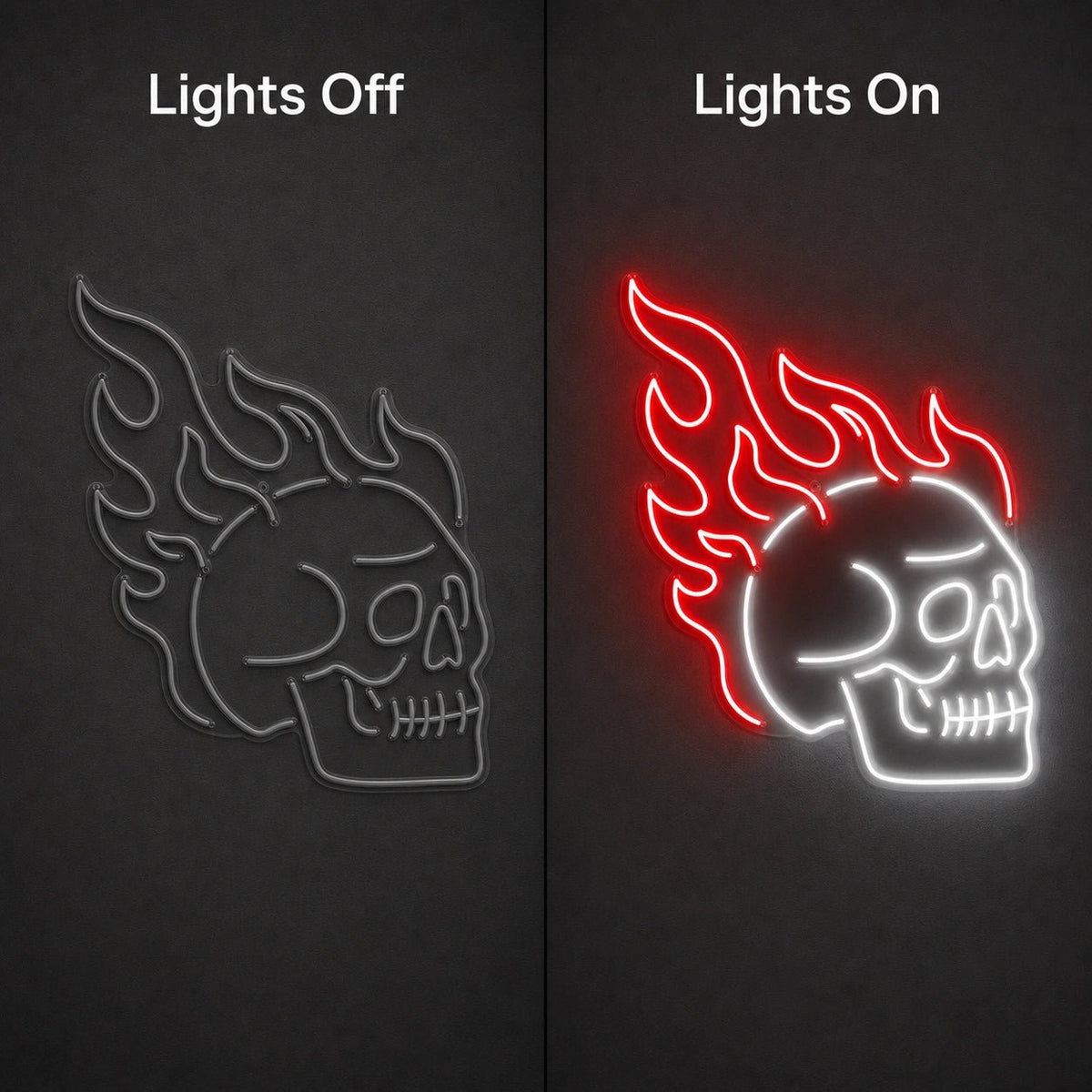 Flaming Skull LED Neon Sign Garage Neon Sign - Shineneon