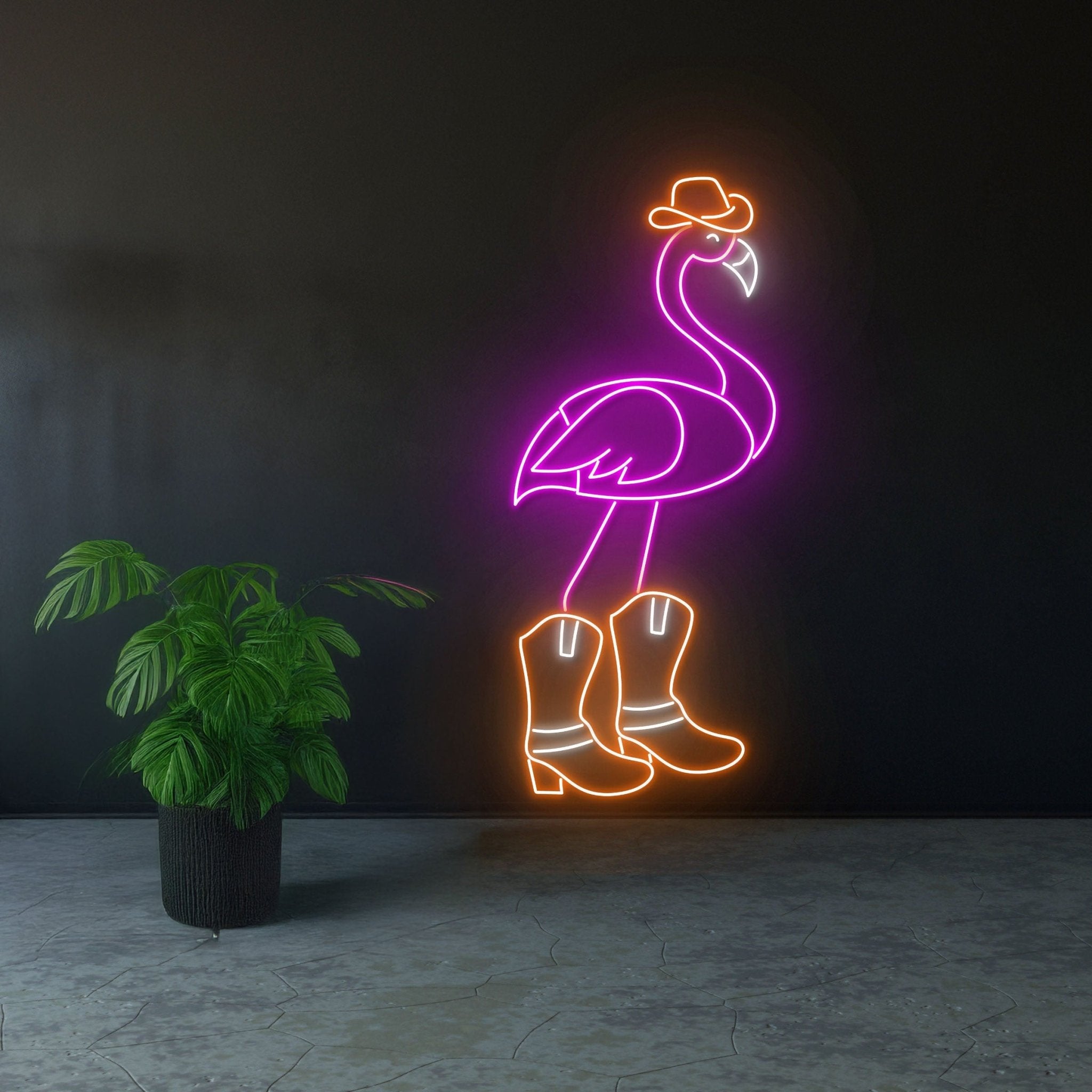 Flamingo Cowboy Neon Sign - Shineneon