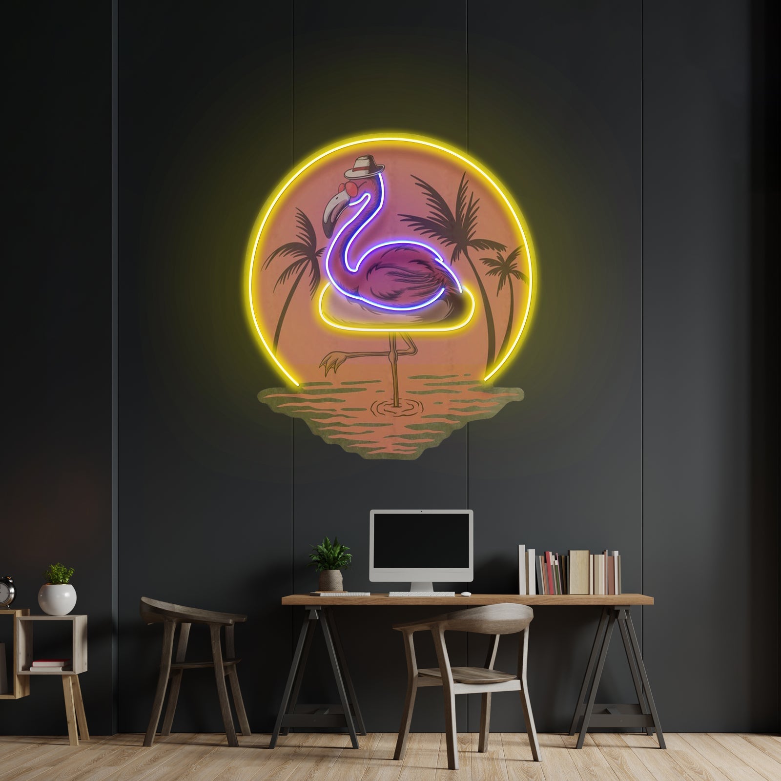 Flamingo Neon Sign Tropical Neon Sign For A Bar - Shineneon