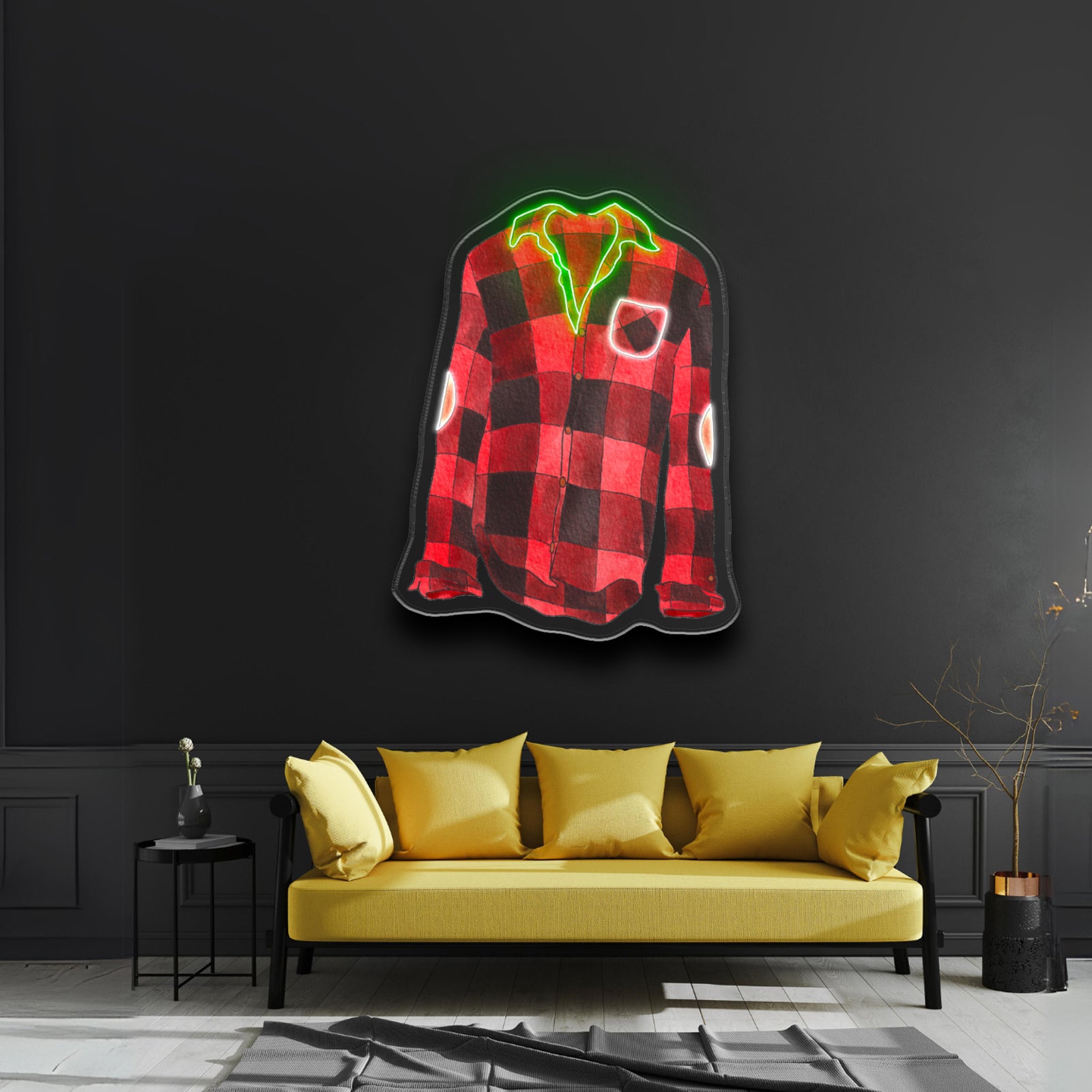 Flannel Shirt Cozy Vibes Neon Signs For Sale