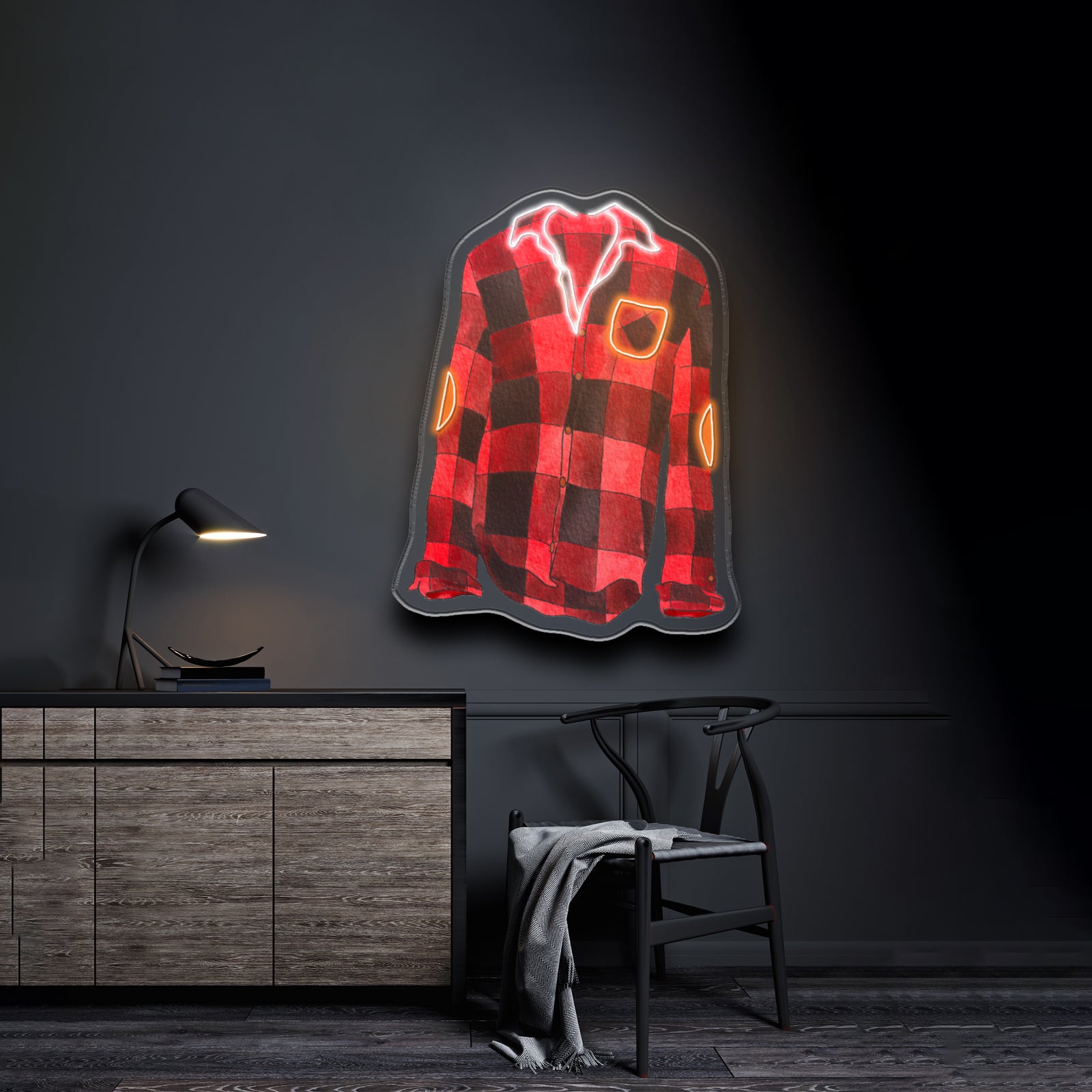 Flannel Shirt Cozy Vibes Neon Signs For Sale