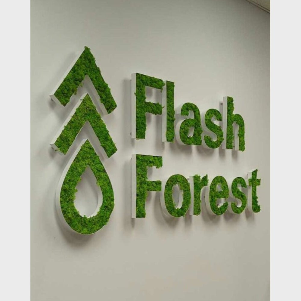 Flash Forest 3D Moss Letter Sign - Shineneon