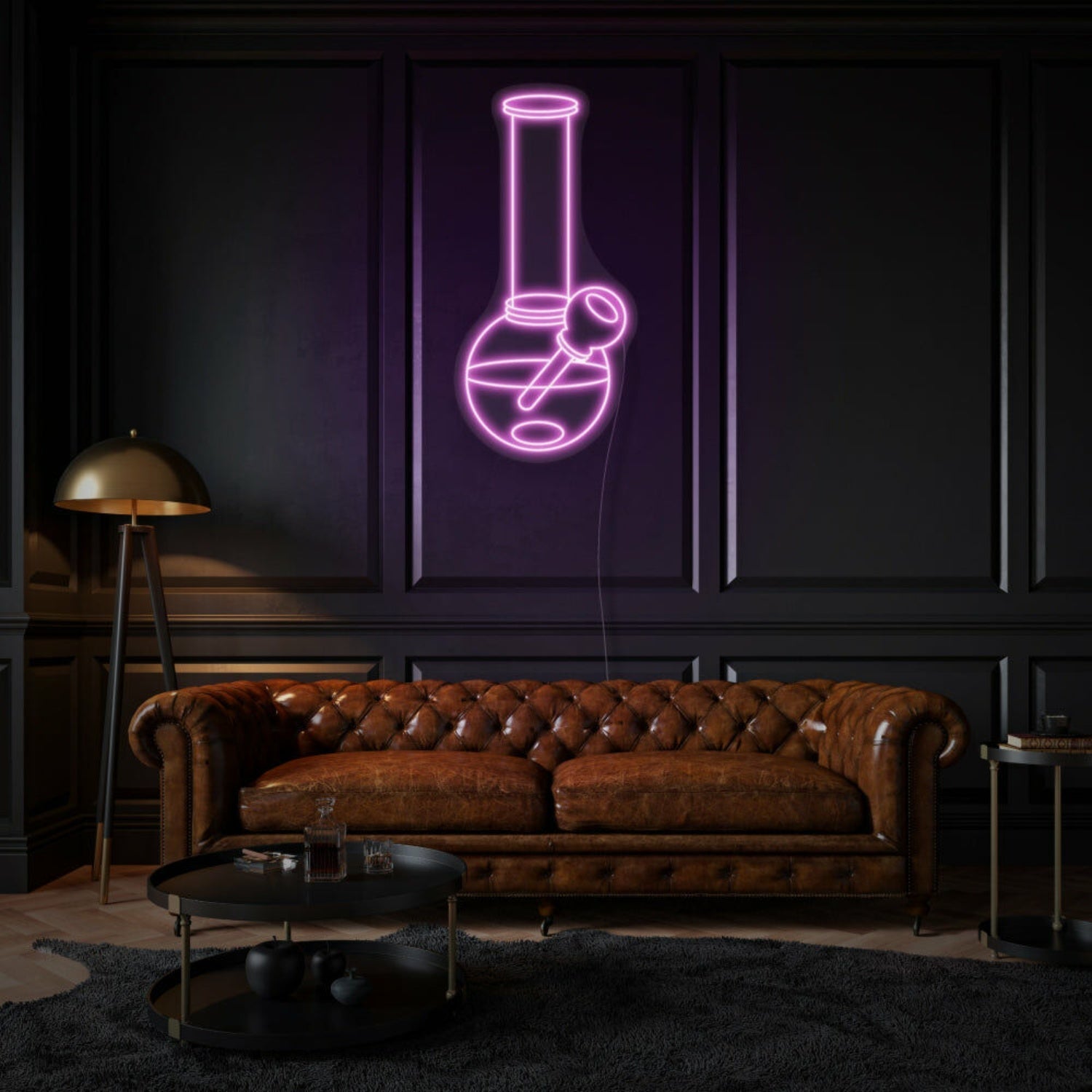 Flask With Weed Sign Neon Edgy And Trendy Statement - Shineneon